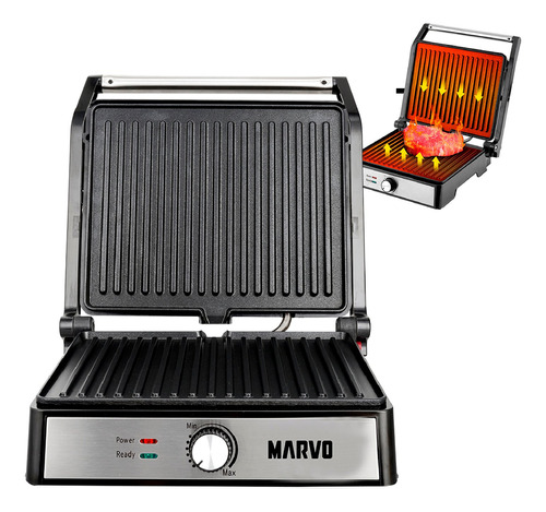 Sandwichera Grill Parilla Electrica Antiadherente Marvo Ax ®