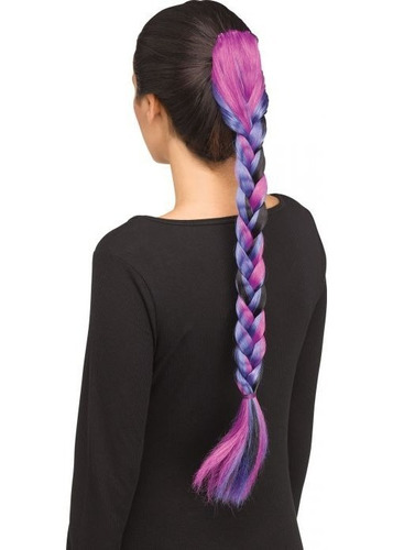 Peluca Trenza De Unicornio Morada Mujer Talla Unica