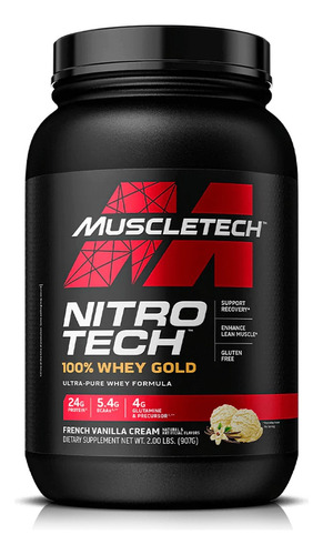 Nitrotech Whey Gold 2lb Proteina 100% Whey - Tienda Fisica