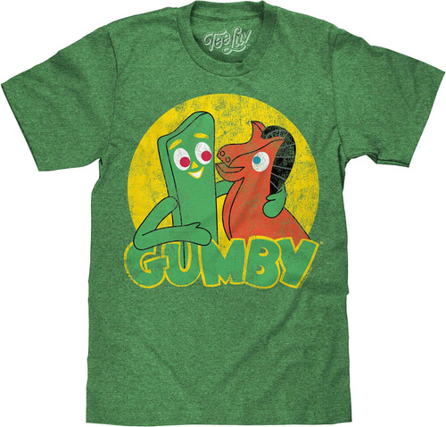 Camiseta De Dibujos Animados Tee Luv Gumby Y Pokey (verde Ja