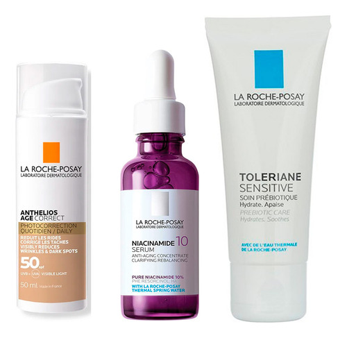 Set La Roche Posay Niacinamide +toleriane +age Correct Cc