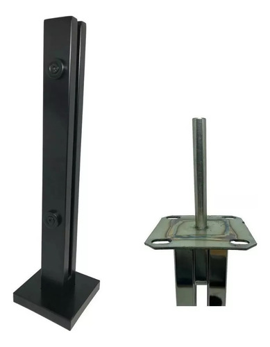 4 Coluna Torre Guarda Corpo Inox 40cm Com Chumbador Preto fosco