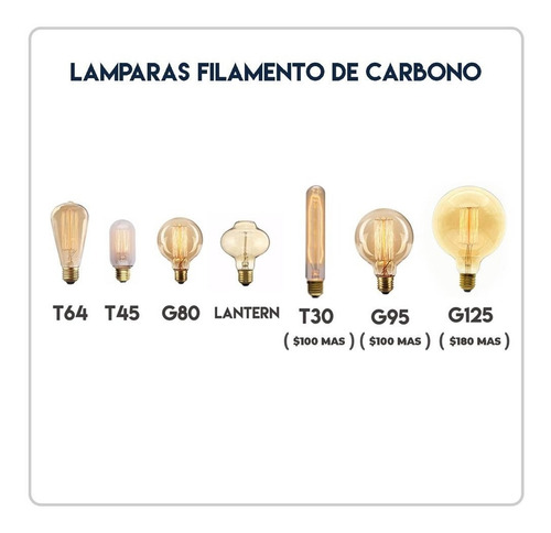 Imagen 6 de 8 de 3 Portalamparas Vintage + Lamparas Filamento + Cable