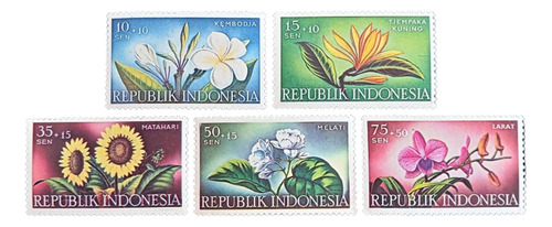 Indonesia Flores, Serie Sc B104-108 Autoct 1957 Mint L18770