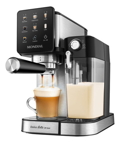 Cafeteira Espresso Mondial Dolce Latte C-28-ecl Cor Preto/inox 110v