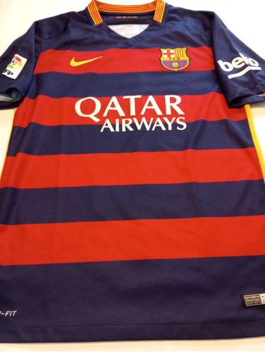 Camiseta De Fútbol De Barcelona Nike Original Impecable 2015