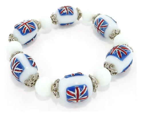 Fiona Accessories Pulsera Con Cuentas De Gran Bretaña, Joyer