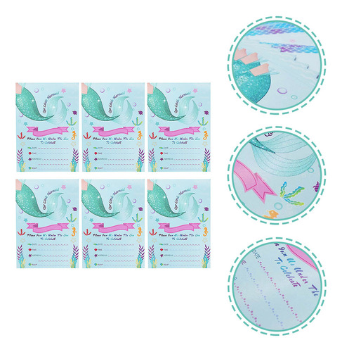 Navidad Invitaciones De Cumpleaños Con Forma De Sirena,