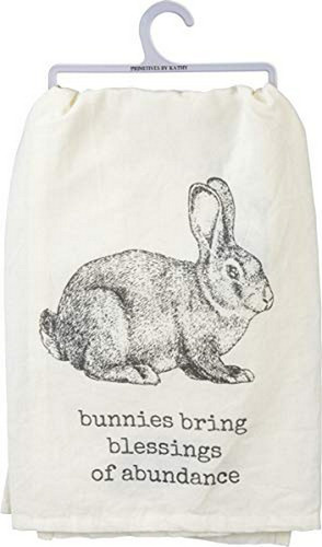 Toalla De Cocina Rústica Bunnies Bring Blessings, 28 X 28 Pu