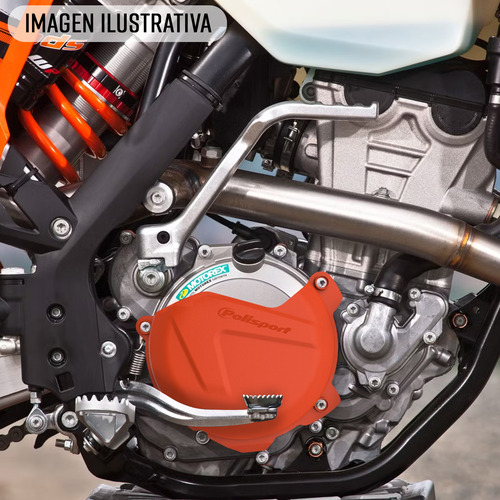 Protector Tapa Embrague Naranja Ktm Exc F 250 Polisport