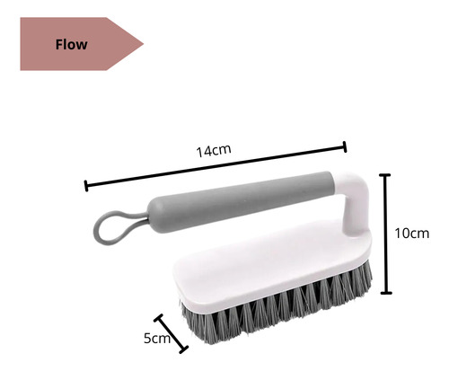 Escova Esfregão Multiuso Limpa Piso Calçado Lavanderia Flow
