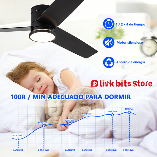 Ventiladores De Techo Abanicos Y Control Remoto 52pulgada 1.321 M 60hz Negro Negro Madera 3