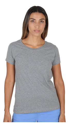 Remera Urbana Lotto Smart Classic Mujer En Gris | Stock Cent