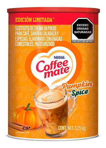 Coffee Mate Polvo Pumpkin Spice Sabor Calabaza 1.25 Kg