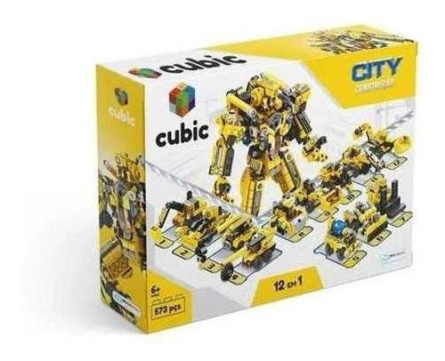 Blocos Montar Cubic City 12 Em 1 Construção 573pçs Br1093