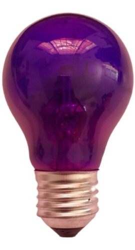 Lâmpada A19 40w 130v Violeta Decorativa Kit C/10