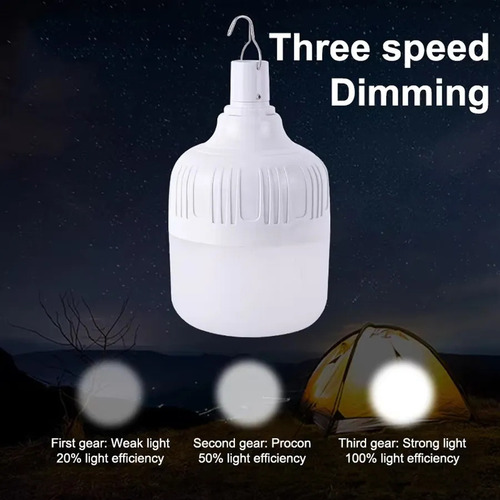 Mh - 2 Lâmpadas Led Recarregáveis Usb De 500 W, Luminária