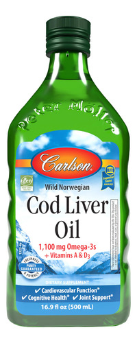 Suplemento De Aceite De Hígado De Bacalao Carlson De 500 Ml