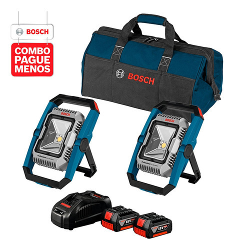 Lanterna 18v Gli 18v-1900 + Lanterna 18v Gli 18v-1900 Bosch Cor da lanterna Azul Cor da luz Branco