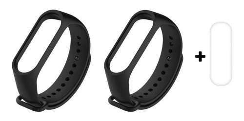 Kit 2 Pulseira Mi Band 4 / Mi Band 3 + Película Nano Gel