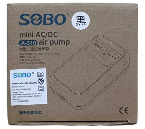 Aireador Sobo A-320 2 Salida Bateria Corte De Luz + Fuente!