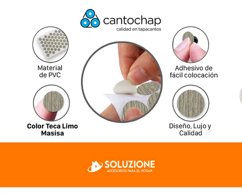 Tapa Tornillos Adhesivos Melaminico Teca Limo X 200 Unid