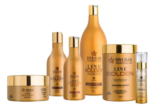 Kit Ouro Dyusar Golden Cliente 300ml + 300g + 300ml