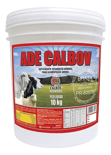 Ade Calbov Ade + Cálcio + Magnésio 10 Kg