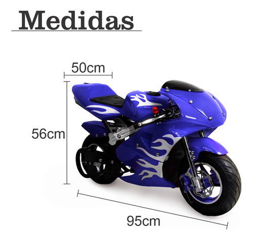 Moto Infantil A Gasolina 49 Cc Cilindradas Para Crianças 4-9