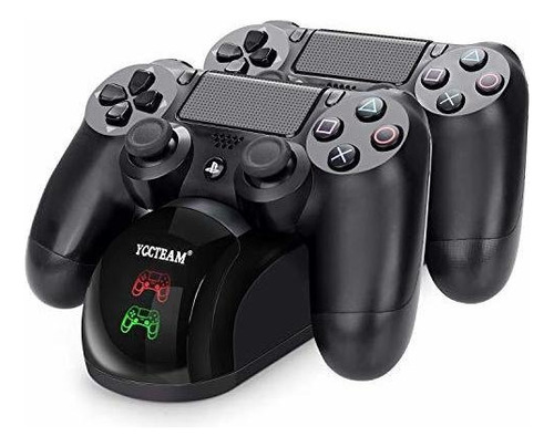 Base Ps4 Y Team Ps4 - Cargador De Controlador Ps4 Dual Usb P