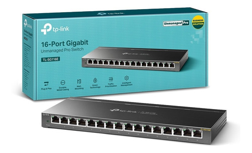 Switch De 16 Puertos Gigabit Easy Smart Tp-link Tl-sg116e