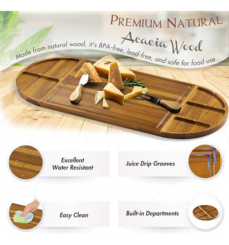 Tablas De Embutidos Extra Grandes, Tabla De Quesos De Acacia
