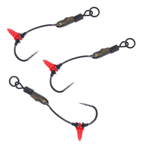 3x Aparejo Simple Anillos Giratorio Flexible PĂșas Hk-d004