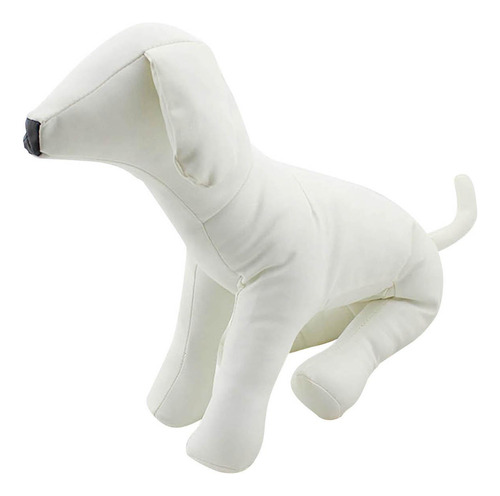 Pu Cuero Perros Maniquí Suave Mascota Ropa Talla L Blanco