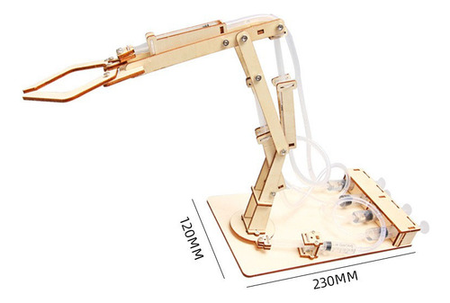 Brazo Robot Garra Hidraulica Para Armar Kit De Ciencia Stem
