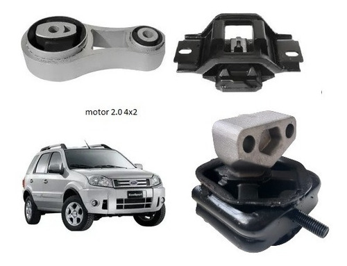 Kit 2 Calço Coxim Motor Cambio Ecosport 2.0 4x2 Automatica