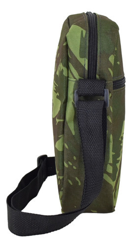 Bolsa Transversal Masculina Feminina Shoulder Bag Camuflado Cor Verde