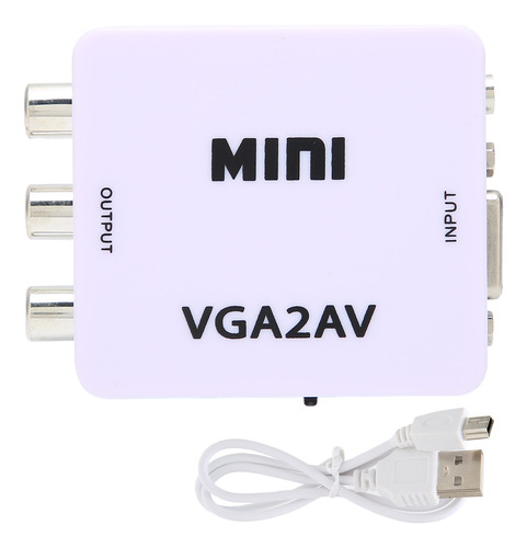 Accesorio De Vídeo: Adaptador Conversor Mini Vga A Av 1080p