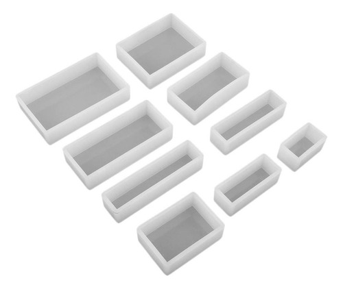 9 Uds. Molde Rectangular De Silicona Para Pasteles, Molde