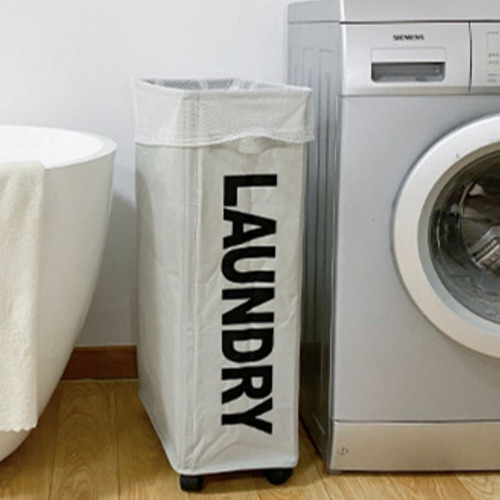 Imagen 2 de 9 de Canasto De Ropa Sucia Con Ruedas Laundry Lavanderia