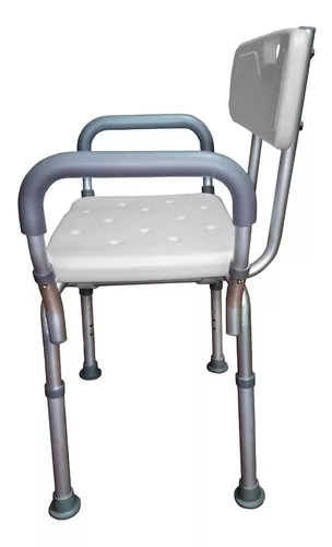 Silla Banco Ducha Aluminio Ajustable Brazos Antiderrapante