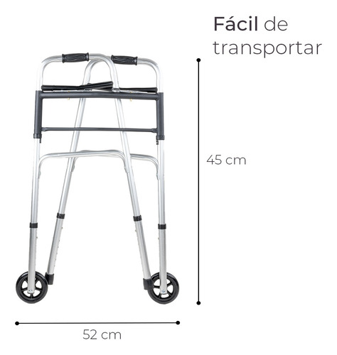 Andadera Ortopedica Adultos Plegable Y Ajustable Con Ruedas