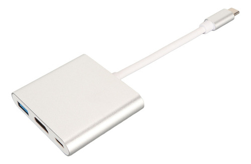 Adaptador Usb Tipo C 3 En 1 Ultra Hd 4k Usb C A Multimedia H