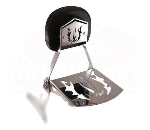 Sissy Bar Cromado Fixo Shadow 750 Até 2010 Jj Custom Sb-06