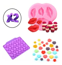 Comprar Molde De Silicon Labios Beso Bombones Reposteria Jabones