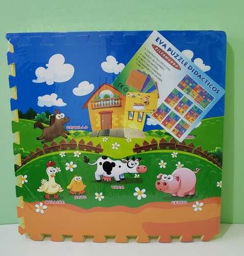 Pisos Goma X 6 Piezas Antigolpe 60x60 12mm Bebe-nuevo