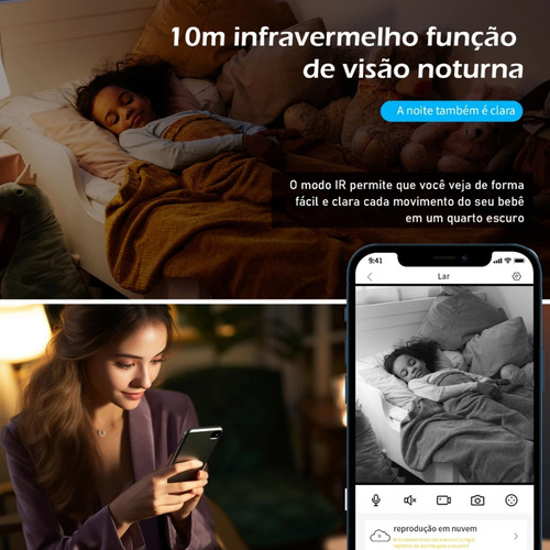 Camera Segurança Wifi Full Hd Alexa Google App Com Microfone