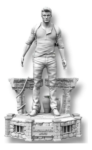 Figura Nathan Drake - Uncharted - Color Blanco - 20 Cm