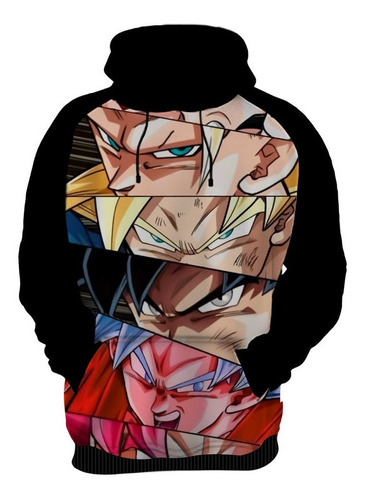 Blusa De Frio Moletom Dragon Ball Goku Anime Mangá Hd 34