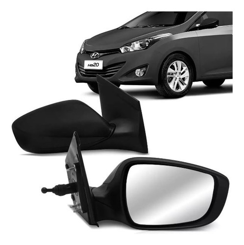Par Retrovisor Hb20s 2012 2013 2014 2015 Ctrl Manual S/ Seta